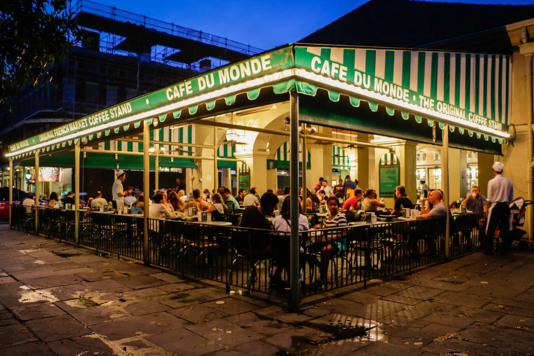 Cafe Du Monde stop seen from a Cajun Encounters New Orleans city bus tour