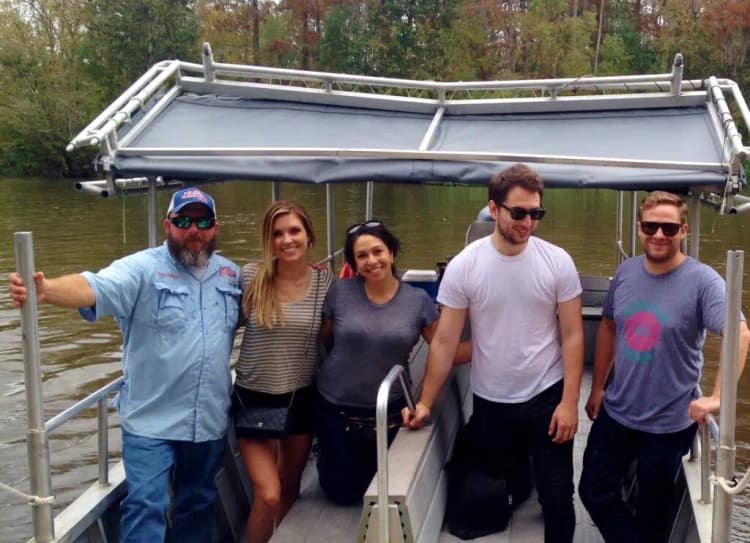 Audrina Patridge filming 1st Look on the swamp tour